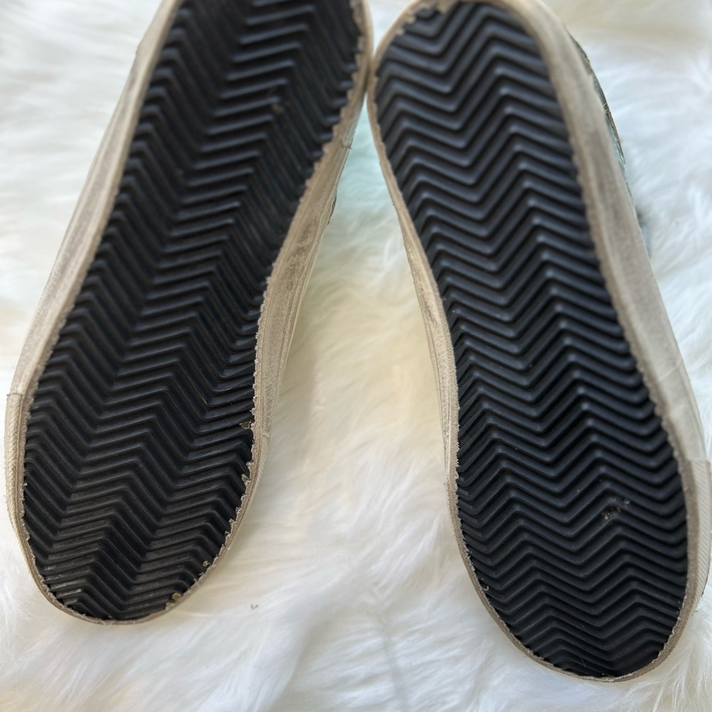 💫Size 40 Metalic Blue with Green star Slides EUC - Picture 5 of 8